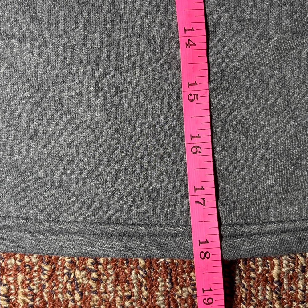 cropped charcoal hoodie mesh panel wide fit crop sweatshirt boxy relaxed active - Picture 10 of 14